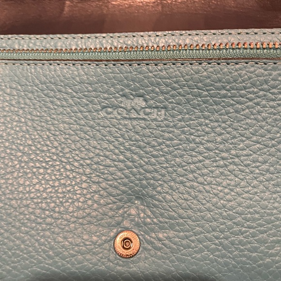 Coach Teal Leather Crossbody Bag - Picture 4 of 6